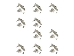 Cerniere mezzo collo X91 165 gradi con chiusura soft e Basetta Euro, altezza 0, Acciaio, Nichelato