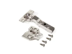 Cerniere mezzo collo X91N con Basetta a vite, altezza 0, Acciaio, Nichelato