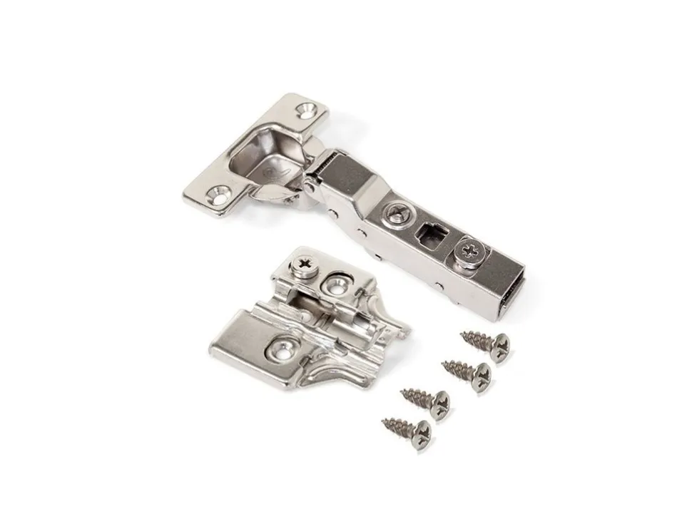 Cerniere mezzo collo X91N con Basetta a vite, altezza 0, Acciaio, Nichelato