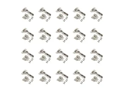 Cerniere mezzo collo X91N con Basetta a vite, altezza 0, Acciaio, Nichelato