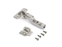 Cerniere X92 con chiusura soft e basetta a vite, Acciaio, Nichelato