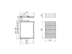 Cestello regolabile in filo e telaio a scorrimento con chiusura soft per armadio disponibile in 2 colori e 3 misure