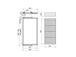 Cestello regolabile in filo e telaio a scorrimento con chiusura soft per armadio disponibile in 2 colori e 3 misure