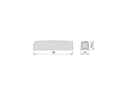 Chiusure per porte da avvitare ai mobili con regolazione Push Lite, lunghezza 80 mm, Chiusura soft, Tecnoplastica, Grigia