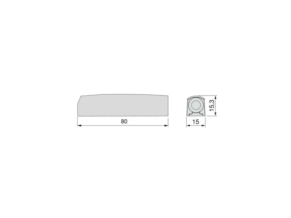 Chiusure per porte da avvitare ai mobili con regolazione Push Lite, lunghezza 80 mm, Chiusura soft, Tecnoplastica, Grigia