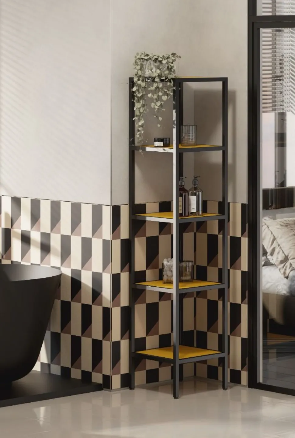 Colonna bagno in alluminio scatolato 20x20 disponibile in vari colori e 2 misure