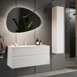 Colonna bagno sospesa Agata finitura Bianco Lucido