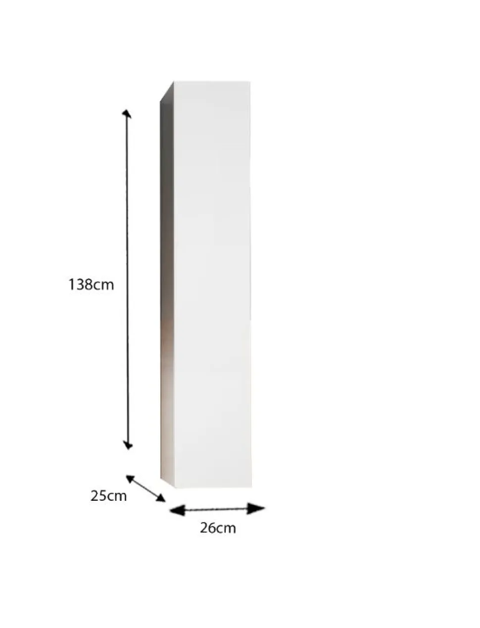 Colonna bagno sospesa Agata finitura Bianco Lucido