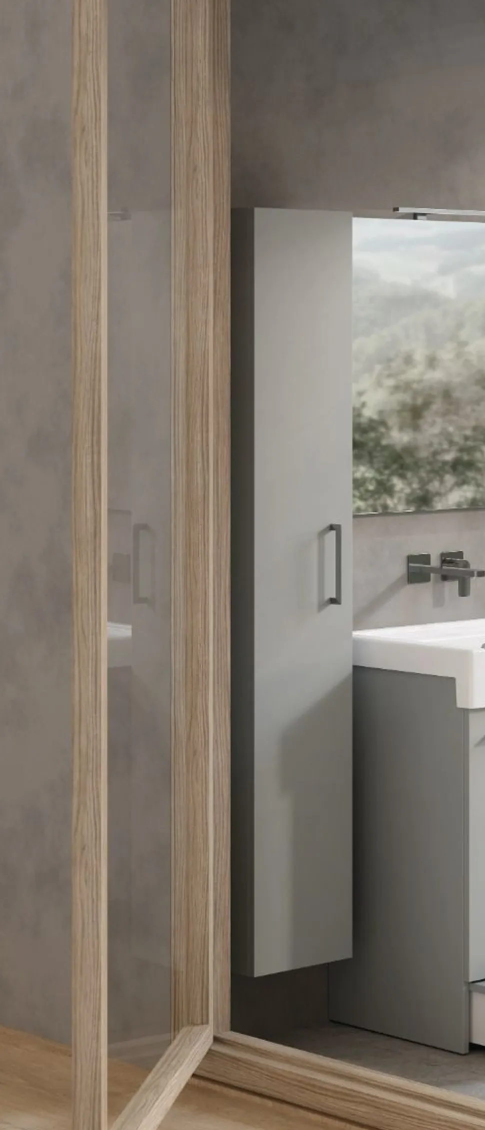 Colonna bagno sospesa disponibile in 2 misure e vari colori