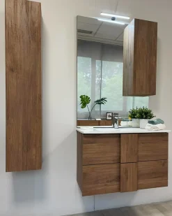 Colonna bagno sospesa Oregon finitura Rovere Mercure
