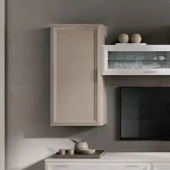 Colonna sospesa con anta a telaio linea Prevaling disponibile in tanti colori