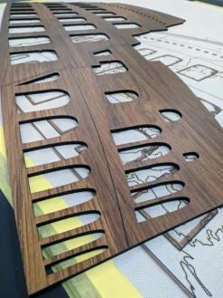 Colosseo Roma - quadro in legno mdf scuro larghezza 1,1 metri
