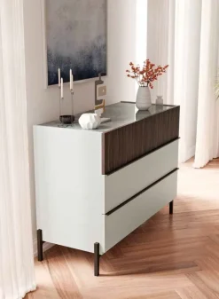 Comò di Design a 3 cassetti con maniglia Colori personalizzabili