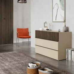 Comò di Design a 3 cassetti con maniglia Colori personalizzabili