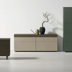 Comodino a 4 cassetti con TOP spessore 2 cm Astro disponibile in vari colori