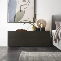 Comodino a 4 cassetti con TOP spessore 2 cm Astro disponibile in vari colori