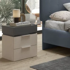 Comodino a 3 cassetti Naike linea Chèrie disponibile in 3 colori