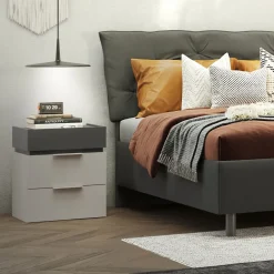 Comodino a 3 cassetti Naike linea Chèrie disponibile in 3 colori