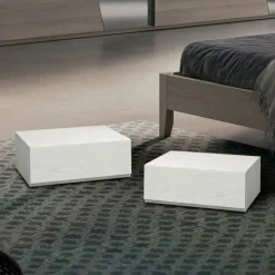 Comodino Alice con un cassetto linea Alba Notte