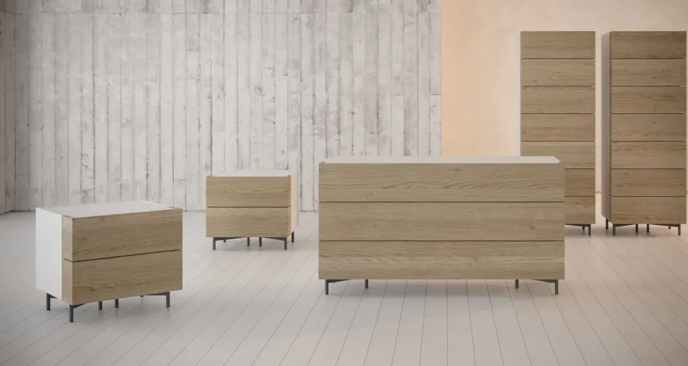 Comodino Baiko a 2 cassetti Linea New Season