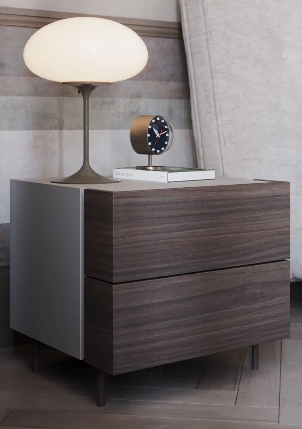 Comodino Baiko a 2 cassetti Linea New Season
