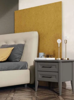 Comodino Baron due cassetti linea Ginevra disponibile in vari colori