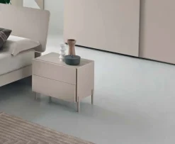 Comodino 2 cassetti Lady linea Domino disponibile in vari colori