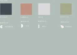 Comodino 2 cassetti per camerette con maniglie sagomate disponibile in 4 colori