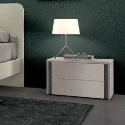 Comodino con 2 cassetti senza maniglia modello Man Linea Lotto disponibile in 16 colori