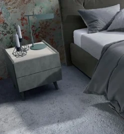 Comodino con 2 cassetti senza maniglia modello Alex Linea Lotto disponibile in 16 colori