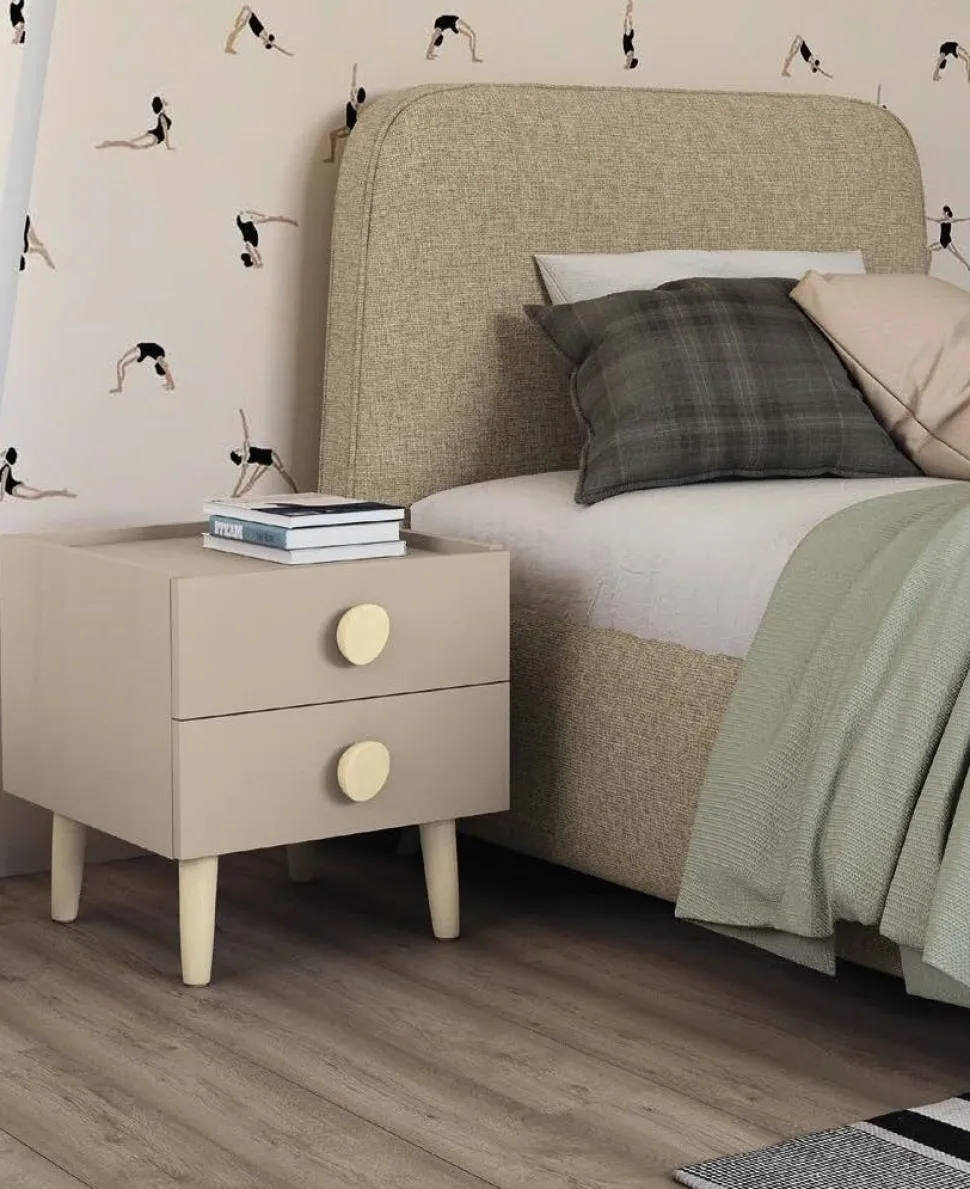 Comodino Cookie a due cassetti linea Airone