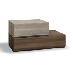 Comodino Dual con 2 cassetti linea Alba Notte