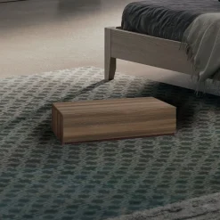 Comodino moderno 2 cassetti con maniglia in metallo cromata Box disponibile in vari colori