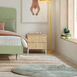 Comodino moderno 2 cassetti Mister disponibile in vari colori