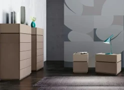 Comodino moderno 2 cassetti senza maniglie Idea disponibile in 2 misure e vari colori