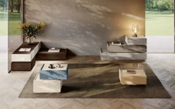Comodino moderno con cassetto senza maniglie Idea disponibile in varie misure e colori