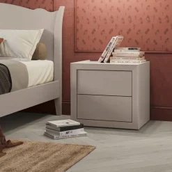 Comodino Oscar due cassetti linea Ginevra disponibile in vari colori