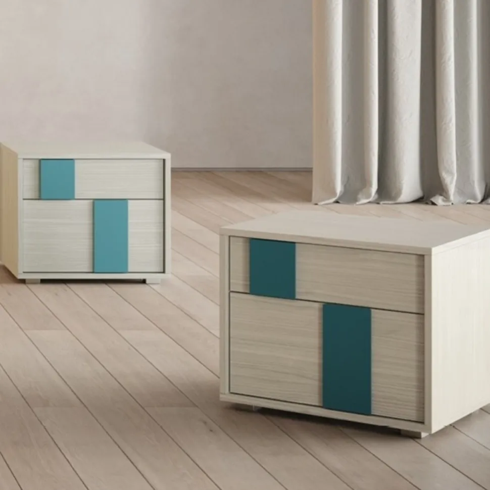 Comodino Ruler a 2 cassetti Linea New Season