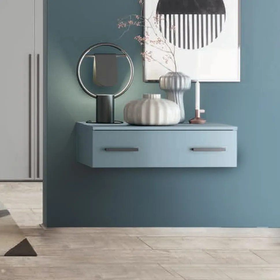 Comodino sospeso con top 17 combinazione colori