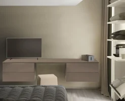 Comò sospeso da camera postazione trucco disponibile in 3 misure e 20 colori