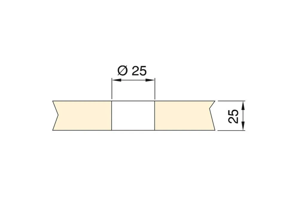 Connettori da incasso di ricarica USB Plugy diametro 25 mm