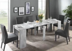 Consolle Allungabile Atena in Bianco Lucido (con Allunghe Incorporate)