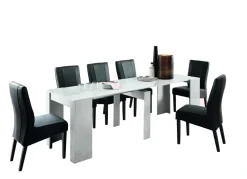 Consolle Allungabile Atena in Bianco Lucido (con Allunghe Incorporate)