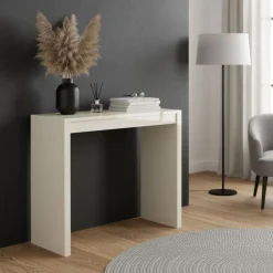 Consolle allungabile colore Panna modello Cosmo laccato lucido o opaco 3 mt