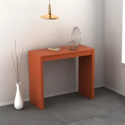 Consolle allungabile colore Arancio chiaro modello Demetra laccato lucido o opaco 3 mt