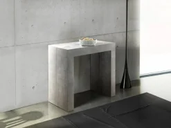 Consolle allungabile in finitura Cemento modello Mercurio con 5 alunghe incluse