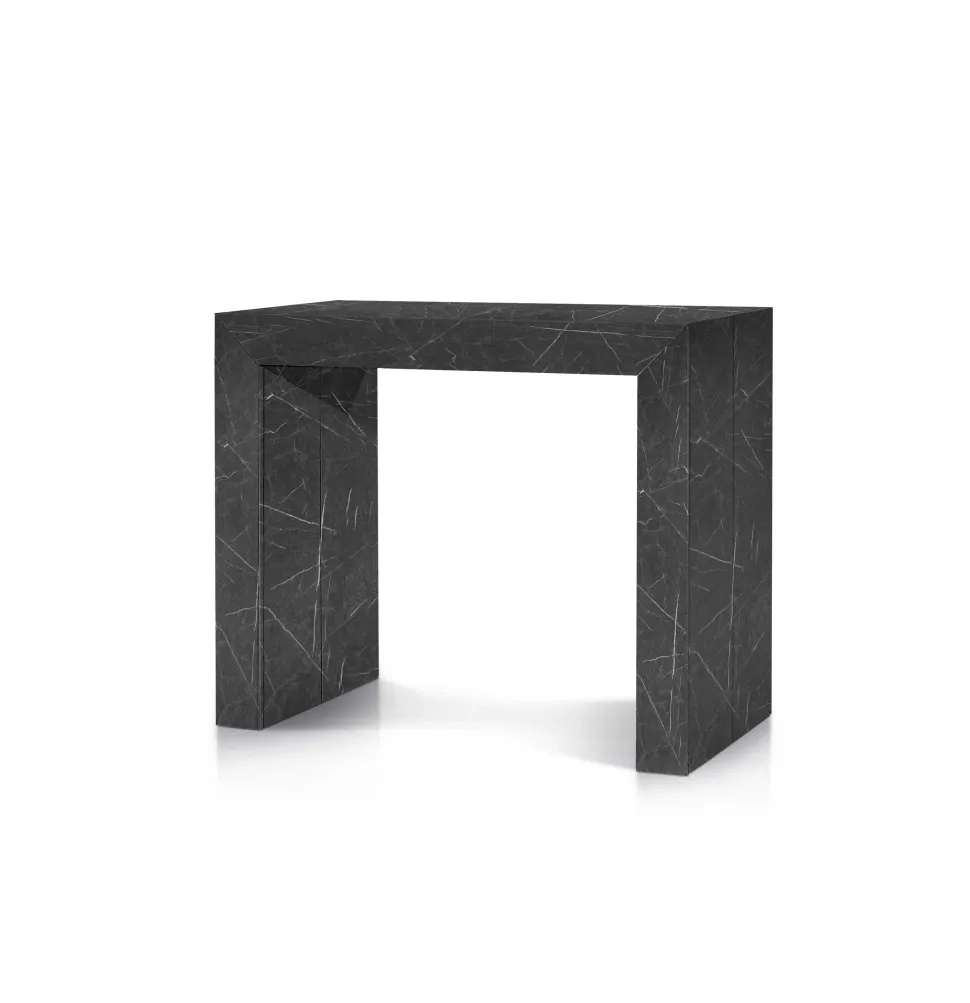 Consolle allungabile moderna finitura Marmo Nero modello Enea