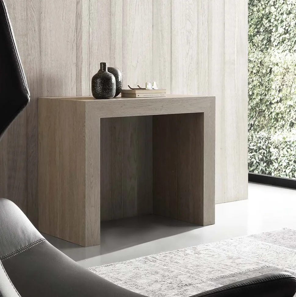 Consolle allungabile Nobilitato folding in Rovere modello Logika