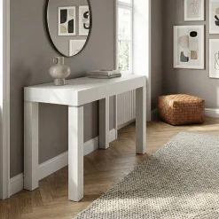 Consolle Bianco frassinato modello 600 BIG Larga 110 cm 3 metri