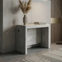 Consolle con allunghe incorporate Grigio CEMENTO modello CLEVER L 90
